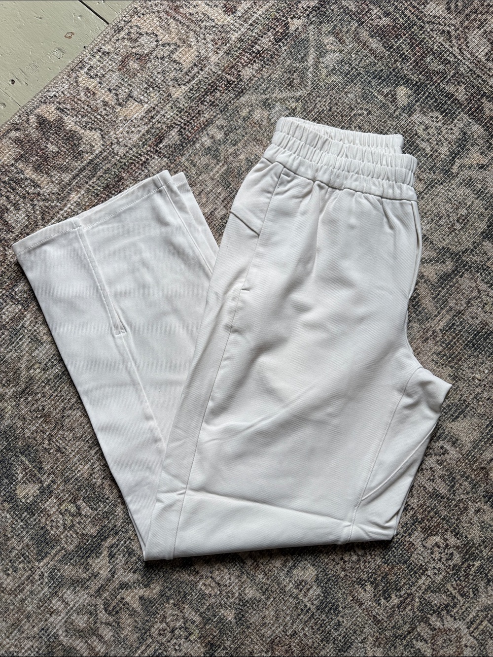 lululemon athletica Off-White Wide-Leg Track Pants
